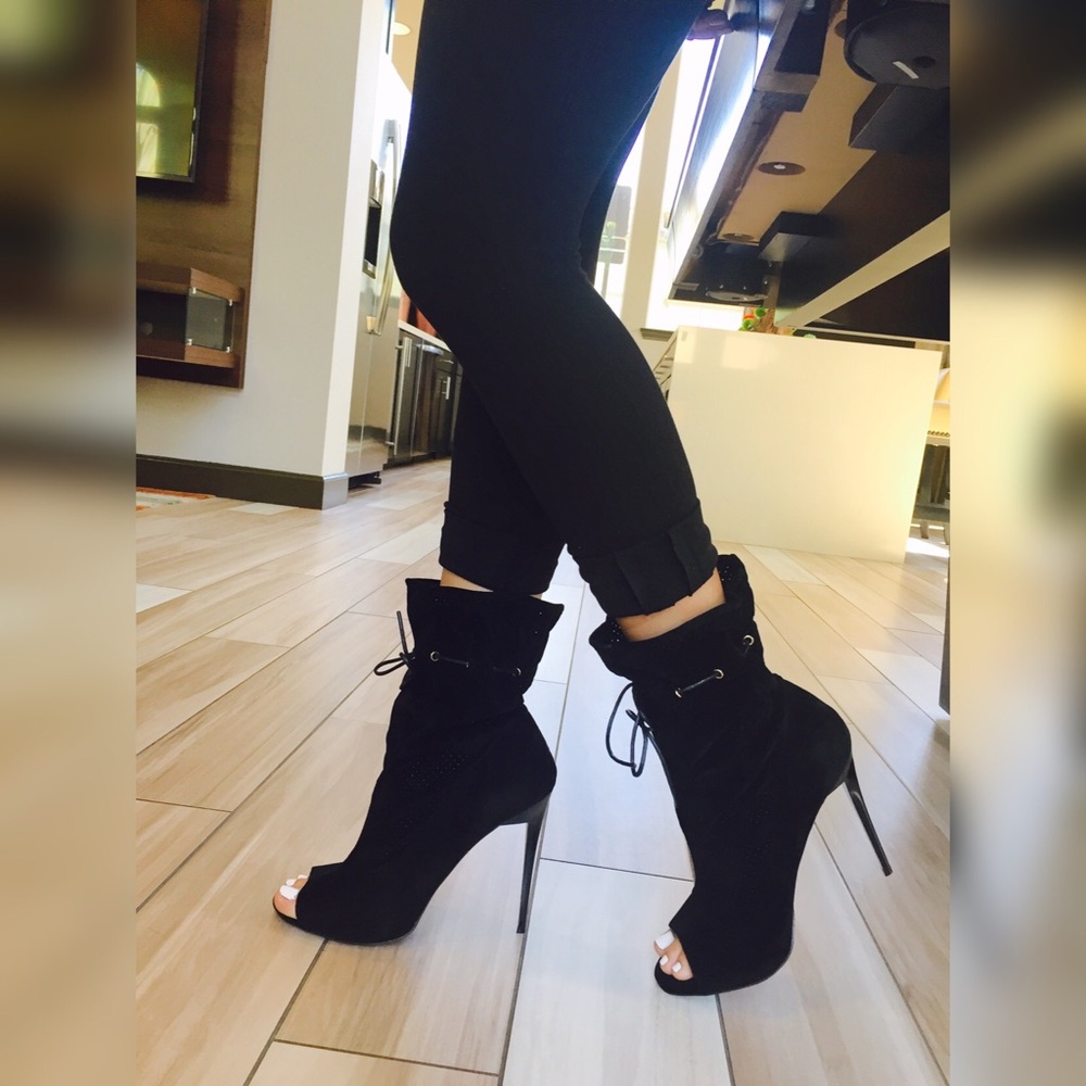 Tie High Cut Out Booties - Picture 2 of 3